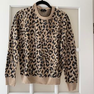 J.Crew Leopard Print Sweater Shirt, worn once